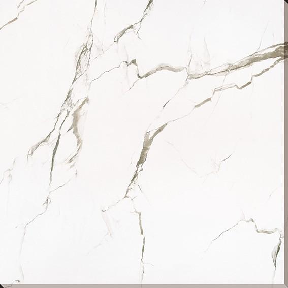 White Glazed Polished Marble Porcelain Tiles for Floor / Wall