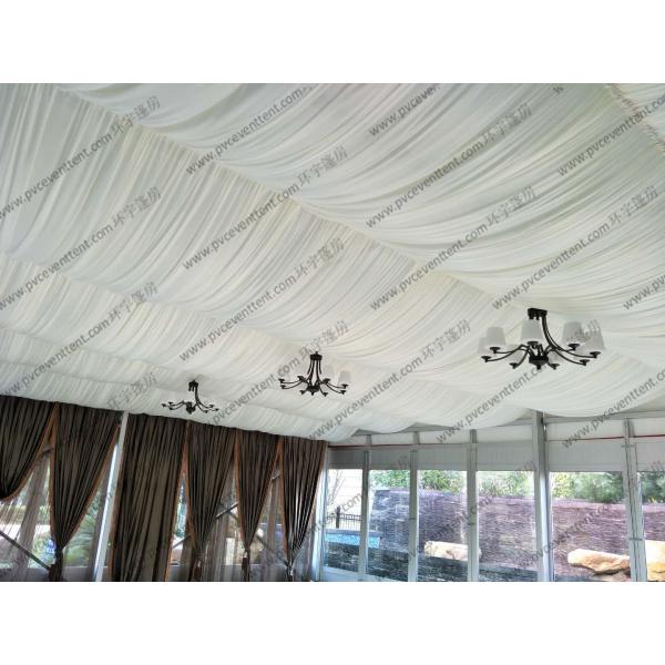 10*10M Red PVC Roof Cover with Glass Windows and Interior Decoration for Outdoor Events As Sales Office