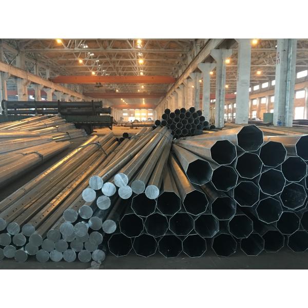 12m 450 Dan Bangladesh Polygonal Electrical Power Pole Hot Dip Galvanized Steel