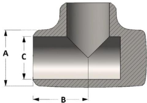 Conector roscado de aço inoxidável saída lateral transversal acessórios de tubos industriais de aço inoxidável cruz de 4 vias fundido Lat