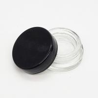 Frasco de vidro concentrado de 5 ml tampa preta tampa de plástico 7 ml pote de vidro para cosméticos