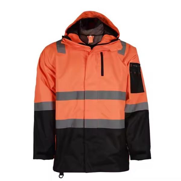 In Stock Men Hi Vis Workwear Safety Jacket Two Tone Top Waterproof Reflective Jacket