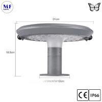 6.5W LED solaire extérieur Wall Street Light 2 ans de garantie IP66 résistant à l'eau Aluminium Couleur grise 2900-3200K Pour le jardin