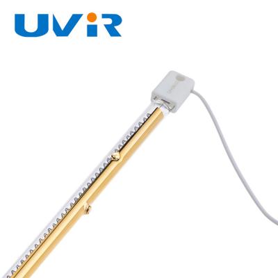 Tubo 230V 1200W da lâmpada do halogênio do infravermelho de quartzo do revestimento do ouro único