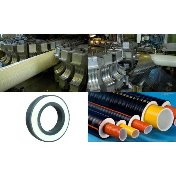 Automatic Computerized Single-screw Continuous PERT PEX Insulated Pipe Production Line for Pre-Insulated Pipes