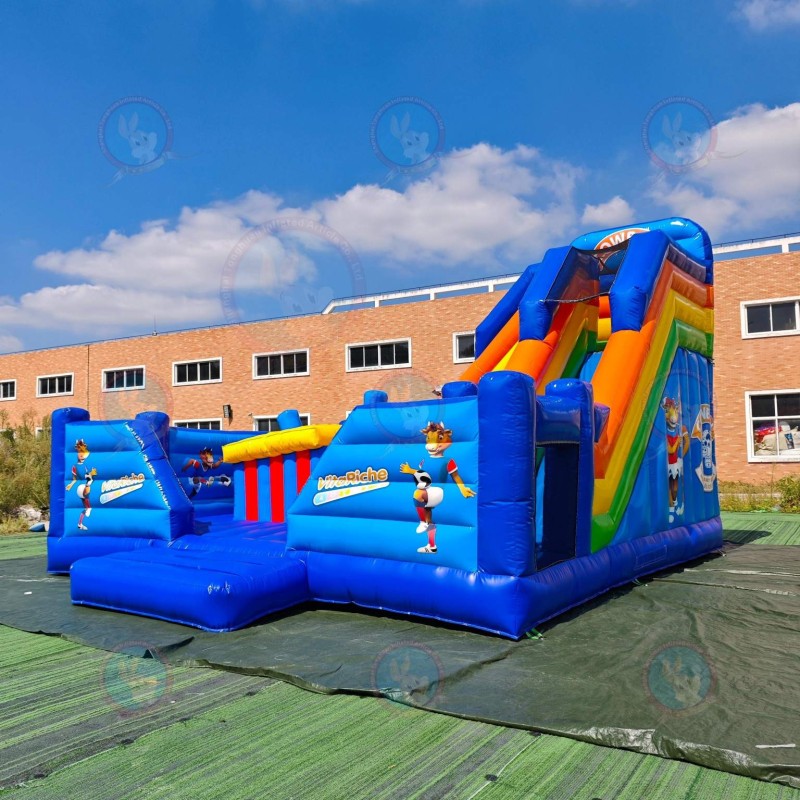 Inflatable Bouncer Slide Combo Custom Playground for Birthday Events School Parks Family Entertainment Rental Business Use Kids Indoor Outdoor Theme Party Center