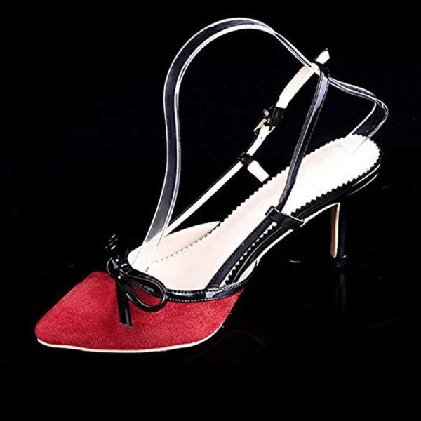 Acrylic Shoe Display Stand Support Props Sandals Elastic Lace PMMA Racks For Store