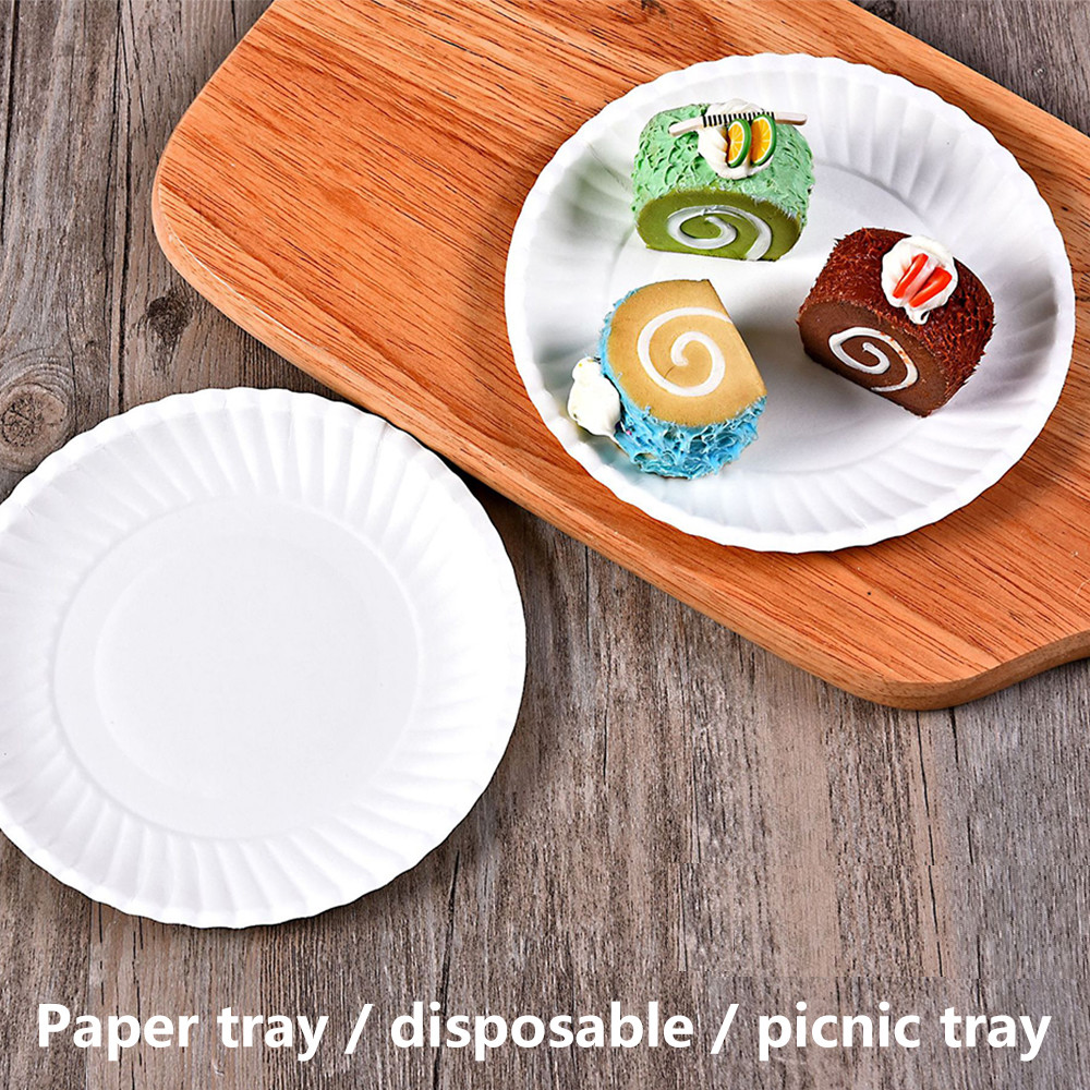 Бумажные тарелки Microwavable Biodegradable круглой плиты устранимые для фаст-фуда партии