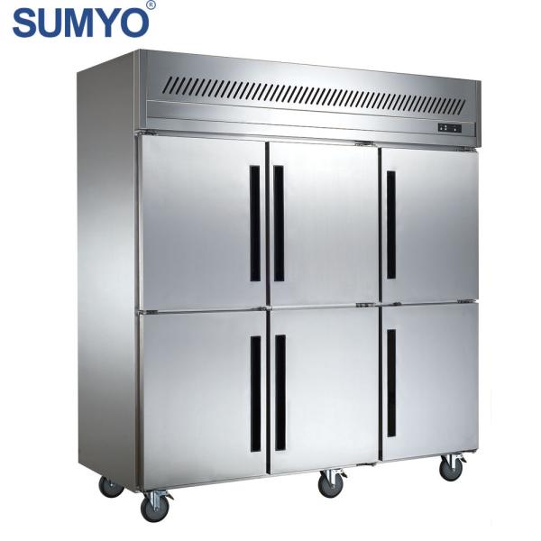 1600L Big Size Commercial Restaurant 6 Door Upright Deep Freezer