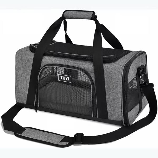 Canvas Polyester Outing Foldable Dog Backpack Travel Cat Carrier Shoulder Bag