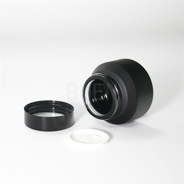 Oblique Shoulder Cream Glass Jars For Cosmetic Packaging 1oz