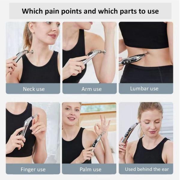 Five Head Oil Battery Model Portable USB Acupoint Massager Pen for Holistic Healing