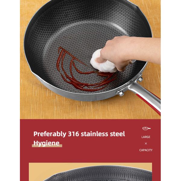 Good Quality Triply Stainless Steel Cooking Pan Induction Cooker Fry Pan Nonstick Frying Pans