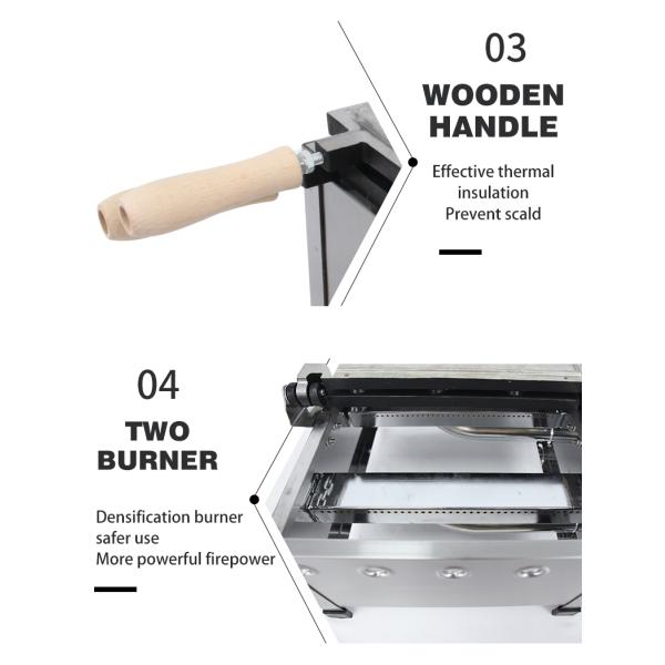 2024 Год Модный дизайн Lpg Ng Газовый Электрический Долгий Вафельный Изготовитель Банановый Штрих