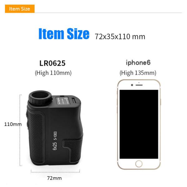 6x25 Golf Distance Laser Rangefinder , Golf Optical Rangefinder 4-700m 5-1000m