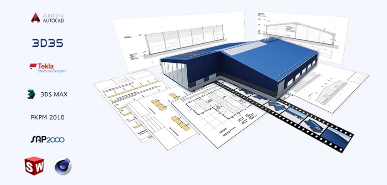 China Steel Structure Manufacturer Custom Portal Frame Workshop Structural Drawings Panel Layout Drawings Installation Manual Remote Technical Support Prefab Metal Factory Building