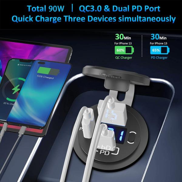 Popular 12V 24V Dual USB Car Charger Water Resistant Universal Car Charger