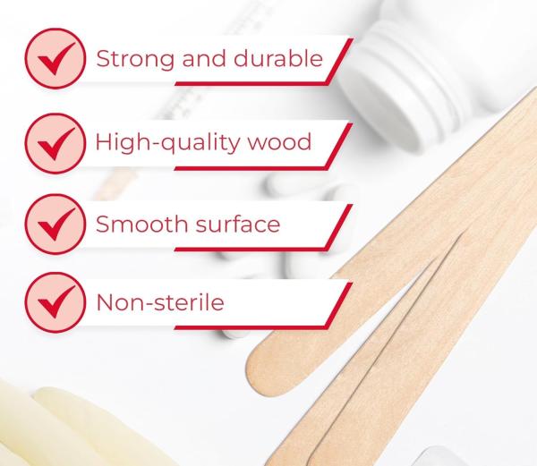 First Aid Wood 6 Tongue Depressors, Medical, All Purpose, Crafts - 500 Count