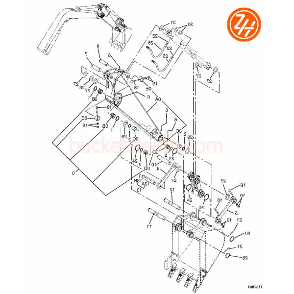 3076951 DR80 40CR Excavator Teeth Pins Heavy Machinery Spare Parts