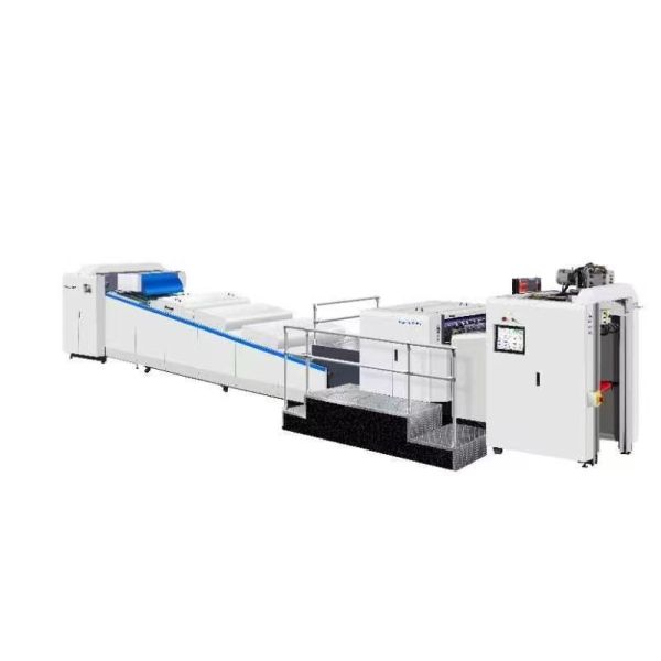 High Speed UV Varnishing Machine with 9500 sheets/hour, 730x1060mm Max Sheet Size and Teflon Conveying Belt for Paper Processing
