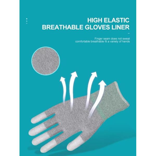 13G габаритная нейлоновая вязаная перчатка PU гладкое покрытие на пальмовых рабочих защитных перчаток