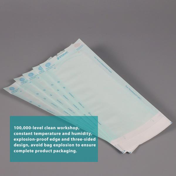 PE Plastic Self Seal Sterilization Pouch Autoclave Pouch Roll Bags For Nail Technicians