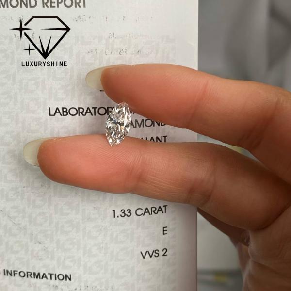 Lab Grown Marquise Diamond VVS-VS D-F Color IGI Certified