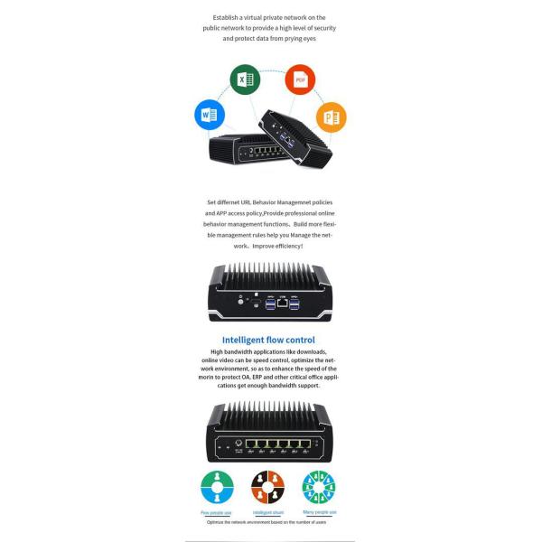 IBOX-501 N18 без вентилятора Mini Industrial PC Quad Core 32 ГБ Хранилище с MSATA