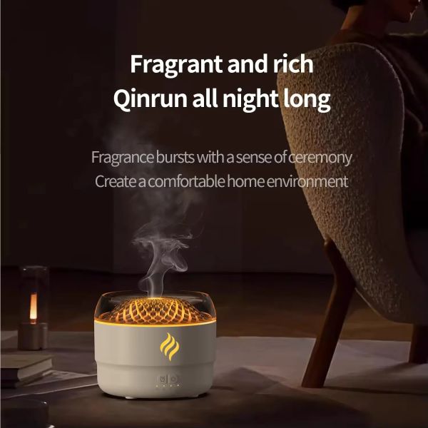 Plastic Material Creative Flame Aroma Humidifier USB Essential Oil Fragrance Diffuser