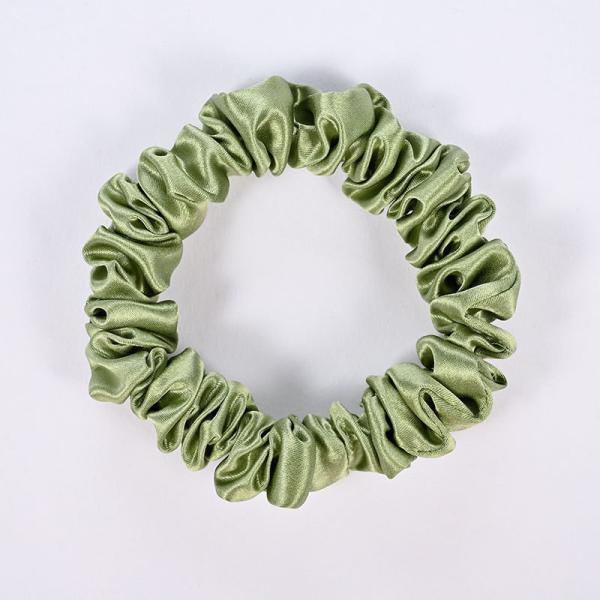 Silk Scrunchies For Hair 100% Mulberry Silk Ties For Curly Hair Scrunchies Prevent Breakage
