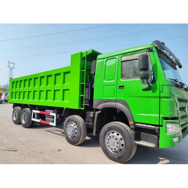 12 колес Зеленый цвет Sinotruk HOWO 8*4 Дамп-грузовик Подержанная шина грузовика 12.00r20