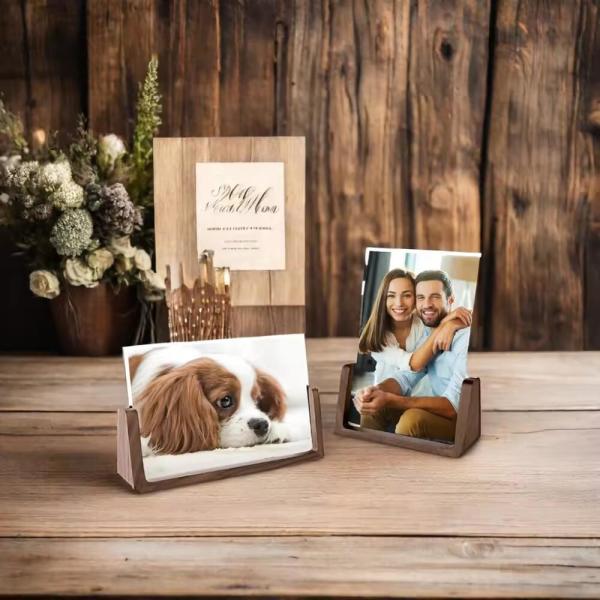 Assorted Wooden Calendar Base Photo Base Trading Card Stand Wooden Menu Card Holder Wooden Base