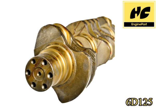 Komatsu 6D125 Crankshaft Car Engine Spare Parts HRC46-52 12 Months Warranty