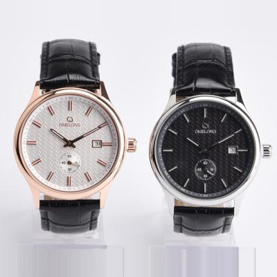 Customized Color Automatic Mens Wrist Watches With Leather Strap Band
