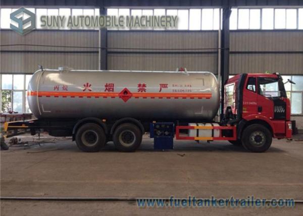 FAW 10 Ton LPG Tank Truck , 24M3 3 Axles 6x4 Truck With Dispenser
