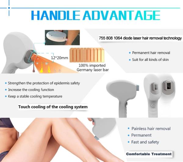 2019 3 years warranty beauty equipment 808nm diode laser lightsheer laser hair removal machine for sale