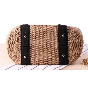 Straw Beach Tote Bag Large Summer Handmade Woven Tote Bag For Women Boho Woven Bags For Summer Vacations Pool Holiday Travel Women Small Straw Bags Summer Beach Tote Bag Handmade Woven Hobo Purse