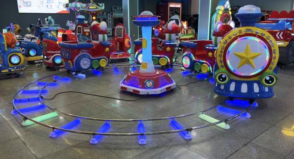 Electric Power Source And Kids Swing Game Machine Children Track Train Amusement Park Equipment Gameplay In Coin Operated Kiddie Ride