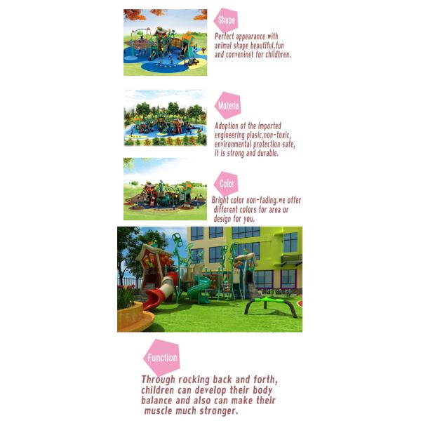 Preschool Outdoor Play Equipment Distinctive With Wavy Slide CE GS Certified