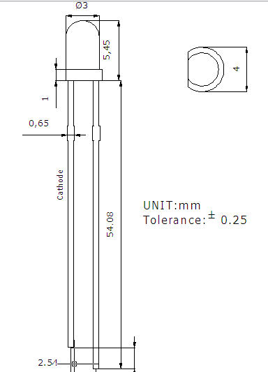 Lengthened legs 3mm RGB multicolor shenzhen led lighting diode dip