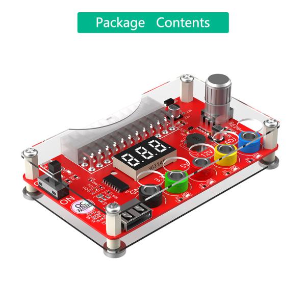 Acrylic ATX Power Supply Breakout Adapter Board ADJ Adjustable 3.3V