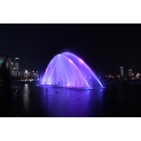 Круглый небольшой музыкальный танец плавающий портативный декор фонтан для озера