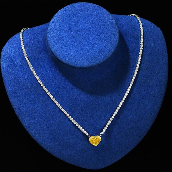 Элегантное сердце Аква синий 925 Стерлинг серебряный сердце драгоценный камень ожерелье