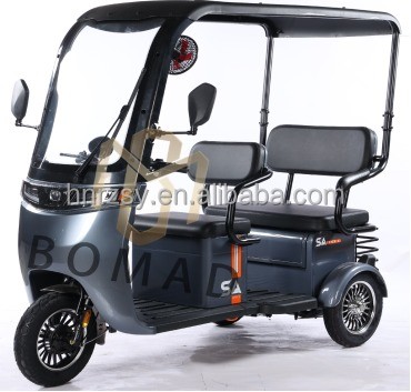 Semi-closed Electric Three-Wheel Car for 48V Battery Curb Weight 100-200kg
