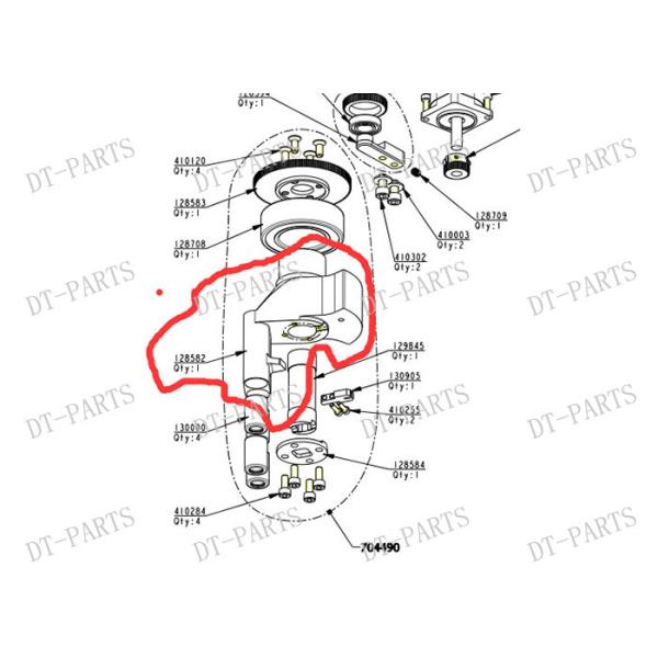 Capitate Fx Auto Cutter Parts C Axis Assembly 128582 For Cutter Machine