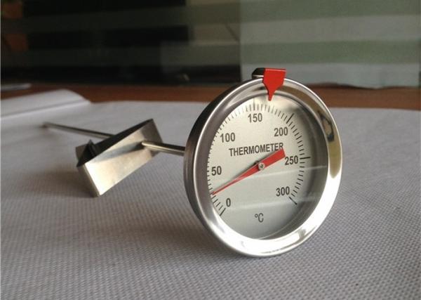 52mm Dial Candy Deep Fry Thermometer 300mm Long Probe Full Stainless Steel Structure