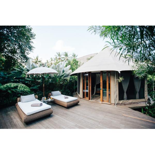 Hotel Lodge Luxury Resort Tents , Glamping Hotel Tent High Temperature Resistance