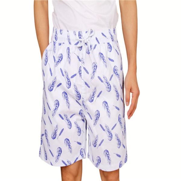 100% Cotton Mens Printed Cotton Shorts Floral Cotton Shorts