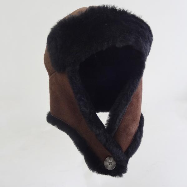 High quality Russian warm sheepskin shearling fur winter hat