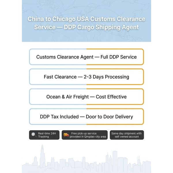 China to Chicago USA Customs Clearance Service DDP Cargo Shipping Agent